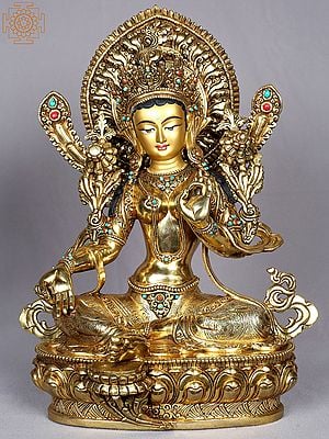 14" Tibetan Buddhist Deity - Goddess Green Tara
