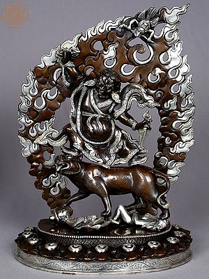 13" Dorje Drolo Copper Statue from Nepal | Nepalese Copper Idols