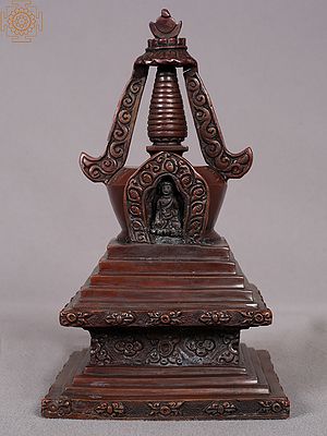 7" Copper Stupa from Nepal