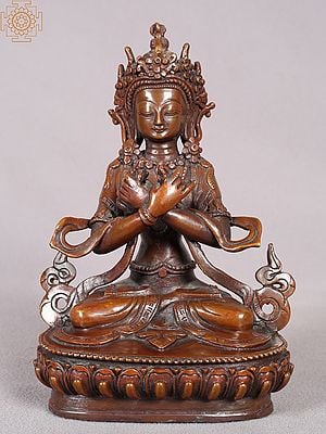 6" Vajradhara Copper Statue from Nepal | Buddhist Deity Figurines
