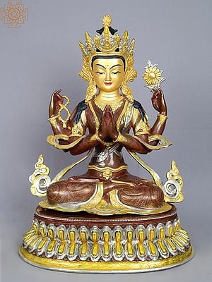 18" Chenrezig (Four Armed Avalokiteshvara) from Nepal