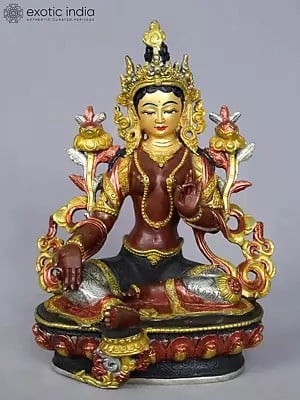 9" Tibetan Buddhist Goddess Green Tara from Nepal