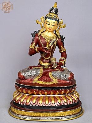 15" Mongolian Vajrasattva Copper Statue - Buddhist Deity Idols