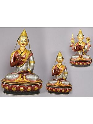The Founder of Gelugpa Order- Tsongkhapa (Set of 3) from Nepal
