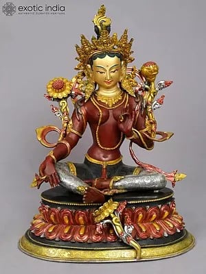 16" Tibetan Buddhist Goddess Green Tara from Nepal