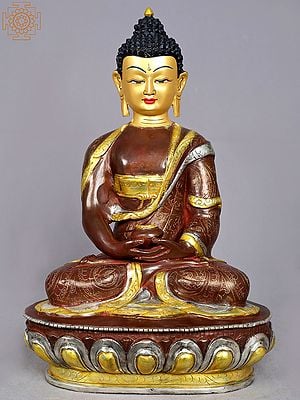 13" Amitabha Buddha Copper Statue from Nepal