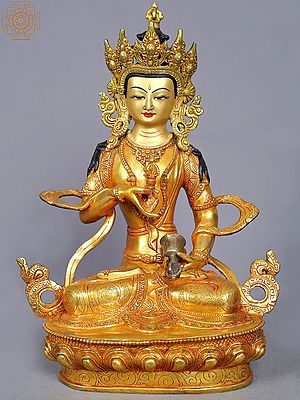 13" Vajrasattva Copper Statue from Nepal | Buddhist Deity Idols