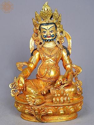 13" Lord Kubera Sculpture | Nepalese Copper Statue