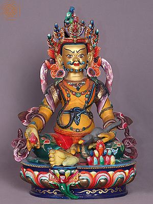 9" Lord Kubera Copper Statue | Buddhist Deity Idols