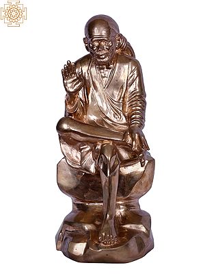 12'' Shirdi Sai Baba | Madhuchista Vidhana (Lost-Wax) | Panchaloha Bronze from Swamimalai