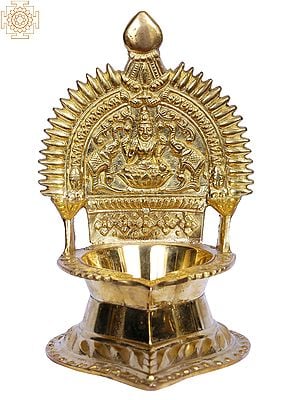 6" Brass Gajalakshmi Pooja Diya