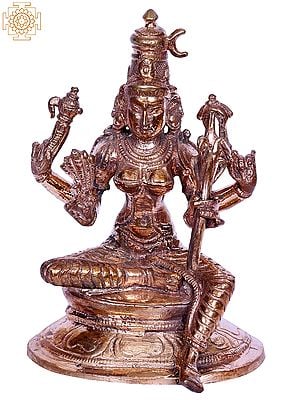 3" Small Goddess Rajarajeshwari (Tripura Sundari) Idol | Madhuchista Vidhana (Lost-Wax) | Panchaloha Bronze from Swamimalai