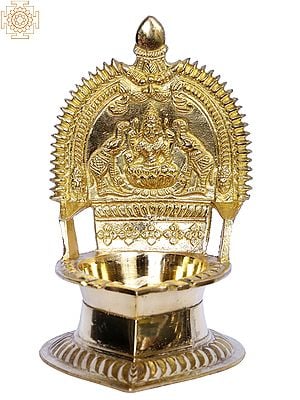 5" Brass Gajalakshmi Vilakku (Lamp)