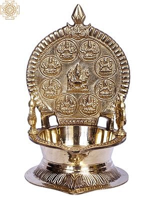8" Ashtalakshmi Lamp in Brass
