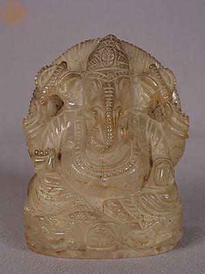 5" Small Lord Ganesha Statue Made of Crystal