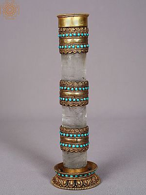9" Superfine Crystal Candle Stand
