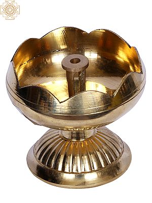 2" Brass Flower Design Deepak (Lamp) | Price Per Pair