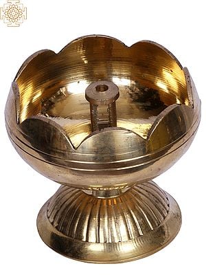 2" Brass Akhand Pooja Lamp | Price Per Pair