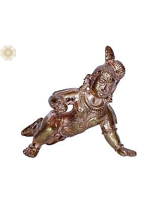 3" Bronze Crawling Krishna (Laddu Gopal)