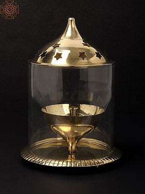 Brass Pooja Akhand Diya (Lamp)