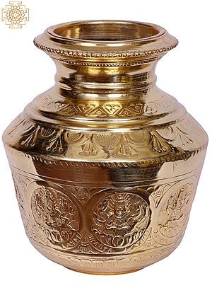 8" Asthalakshmi Kudam in Brass