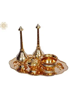 11" Brass Rose Water Sprinkler Set (Set of 5)