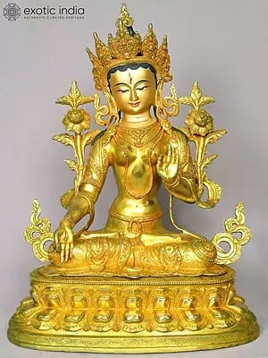 19" Goddess White Tara From Nepal
