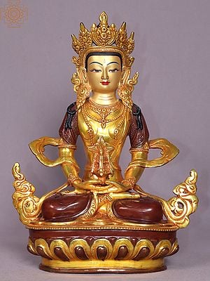 13" Aparmita Buddha Copper Statue from Nepal