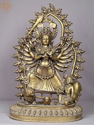 "Ugra Chandi" Eighteen Armed form of Goddess Durga from Nepal