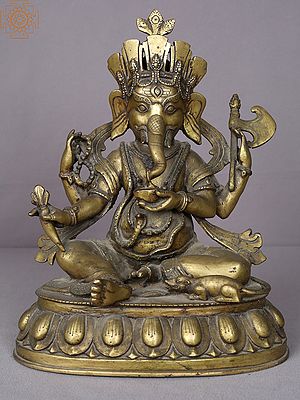 12" Ganesha in Sitting From Nepal