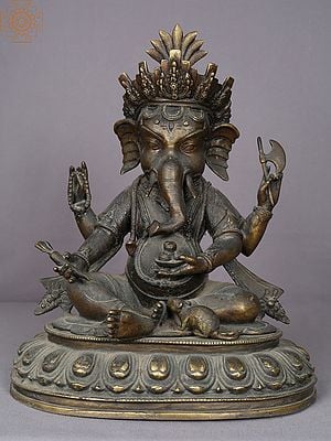 14" Ganesha in Sitting From Nepal