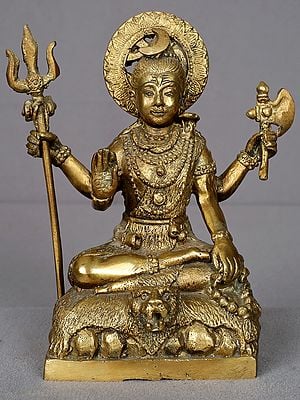 7" Brass Lord Shiva From Nepal