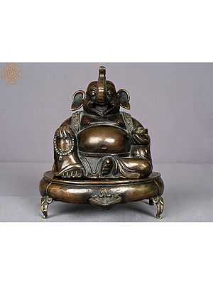 7" Brass Lord Ganesha Statue from Nepal