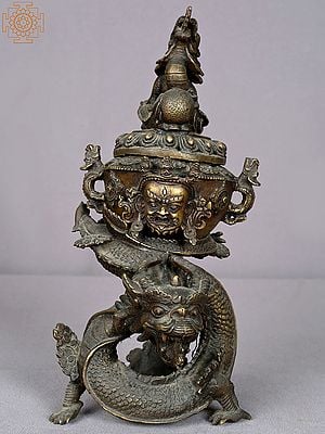 12" Dragon Incense Burner From Nepal