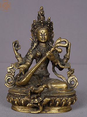 6" Goddess Saraswati from Nepal