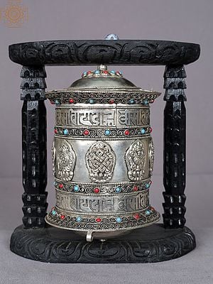 9" Buddhist Prayer Wheel from Nepal
