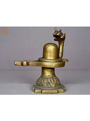 9" Brass Shiva Linga From Nepal