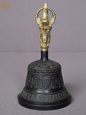 7" Handheld Dorje Bell From Nepal