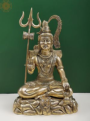 15" Brass Mahadeva Lord Shiva