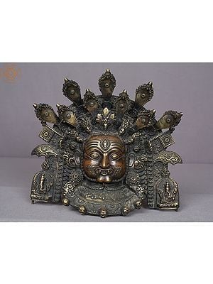 8.5" Bhairav Face Wall Hanging From Nepal