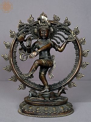 12" Brass Lord Nataraja From Nepal