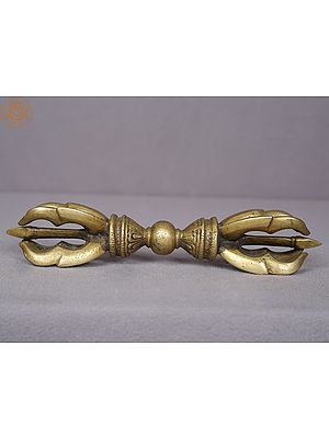 7" Brass Tibetan Buddhist Vajra (Dorje)