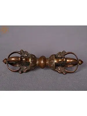 6" Brass Tibetan Buddhist Five-Pronged Vajra