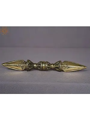 8" Brass Tibetan Buddhist Single Pronged Vajra