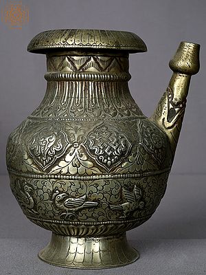 8" Brass Karuwa (Drinking Water Pot) from Nepal