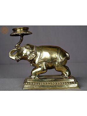 6" Elephant Oil Lamp From Nepal