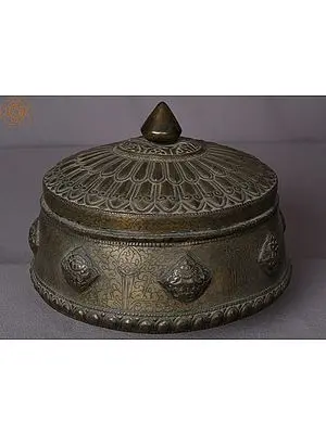 11" Brass Container from Nepal