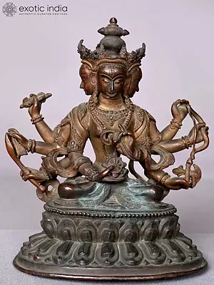 8" Goddess Shashabhujadharini Vasudhara From Nepal