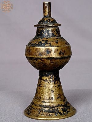 6" Copper Small Oil Lamp From Nepal