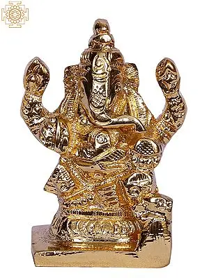 2" Small Brass Lord Ganesha Idol